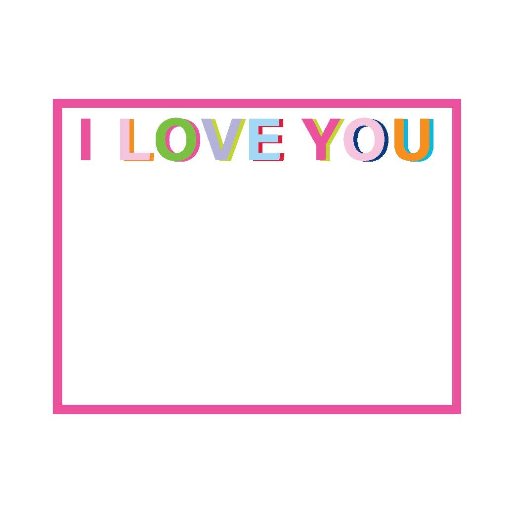I LOVE YOU FLAT STATIONERY