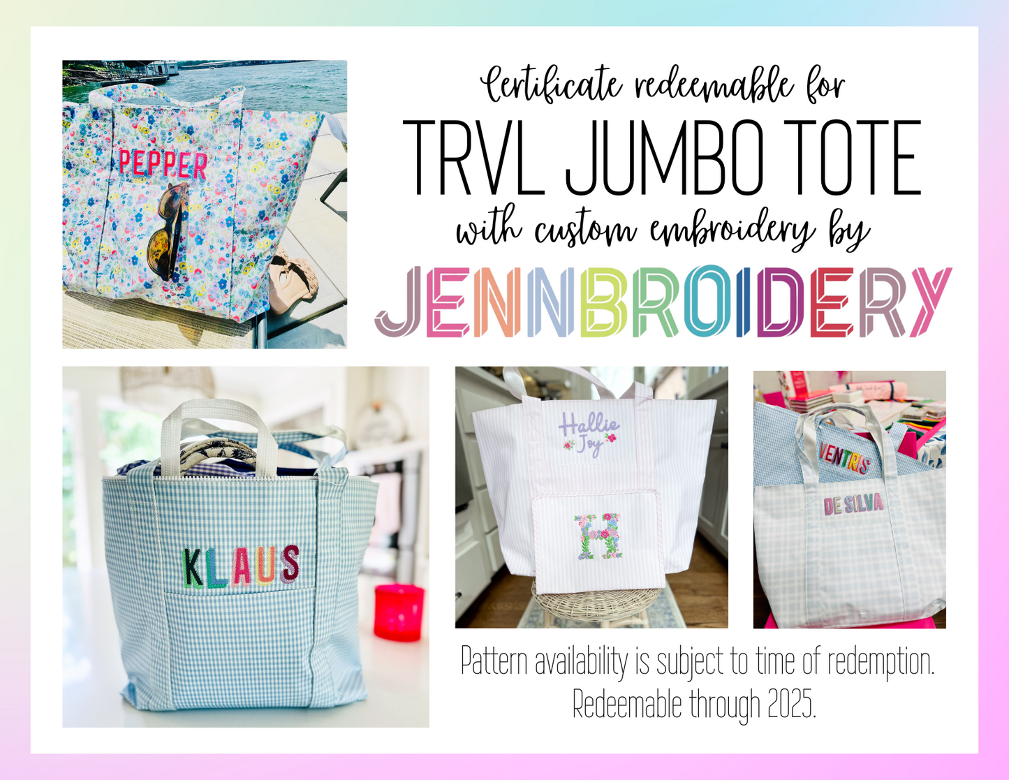 Jumbo Tote Gift Certificate