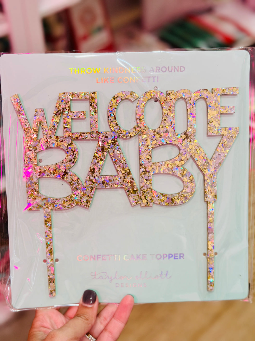 Cake Topper- Welcome Baby