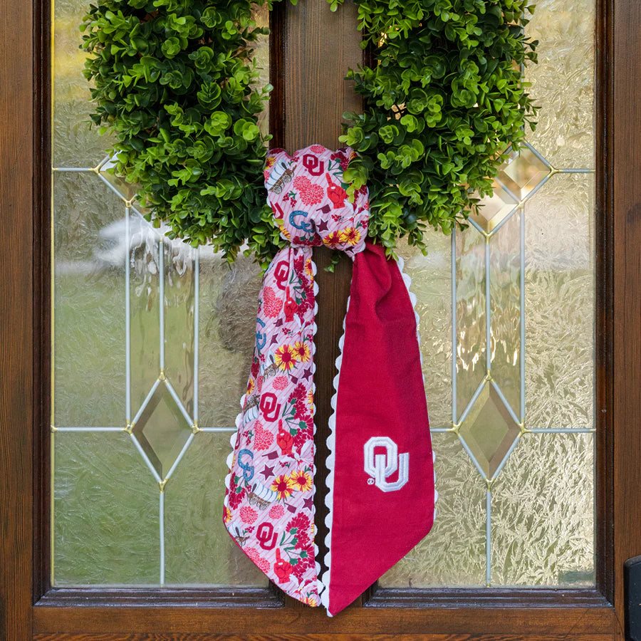 Oklahoma Sooner Cotton Wreath Scarf
