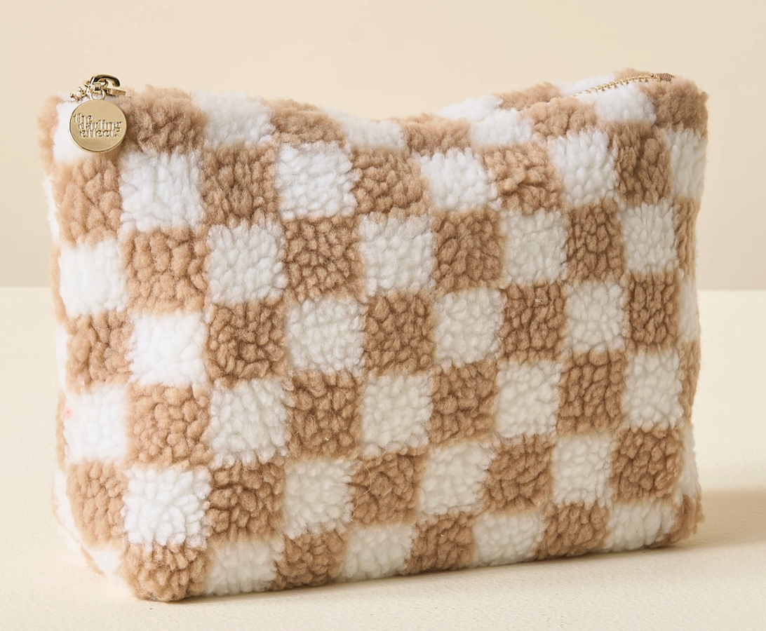 Checkered Sherpa Pouch