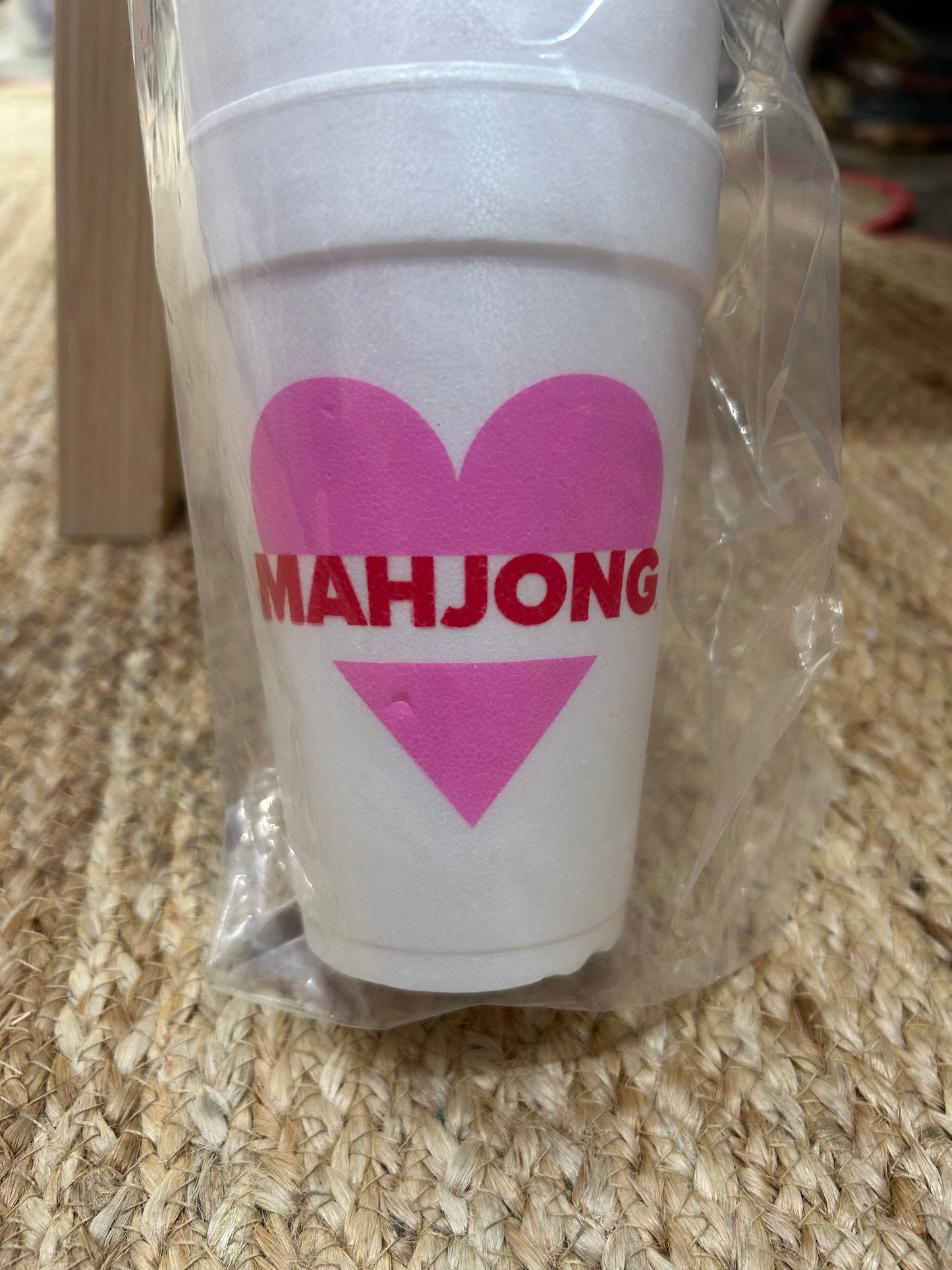 Mahjong Styrofoam Cups