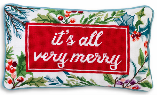 Holiday Needlepoint Pillow