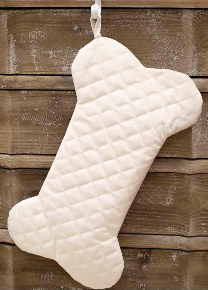 Quilted Dog Bone Stocking