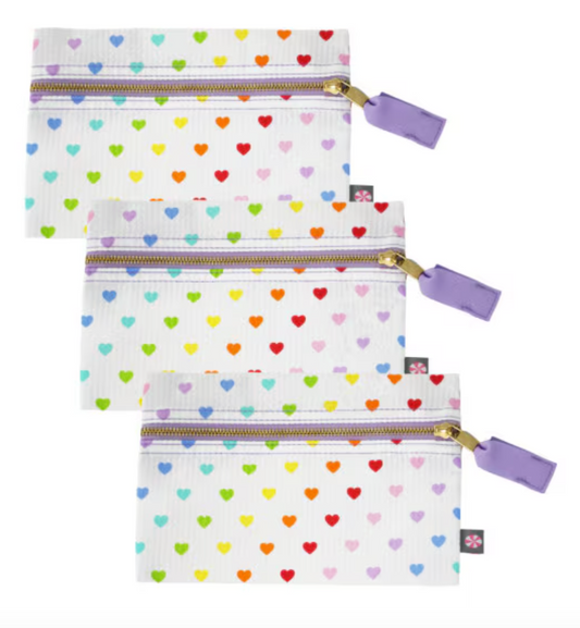 Rainbow Heart Zippy Pouch